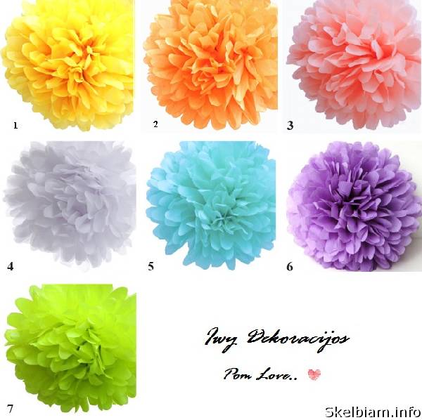 Skelbimas Pom Pom Dekoracijos